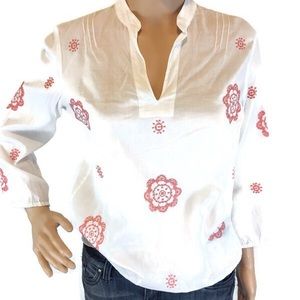 Lucky Brand Boho Embroidered Top